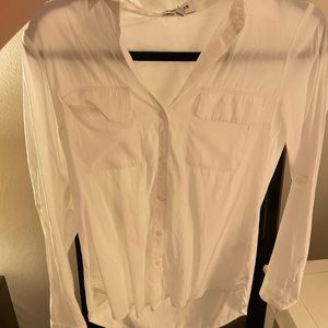 Express white XS button down